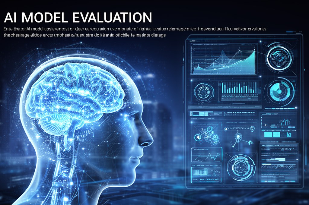 futuristic concept of AI model evaluation