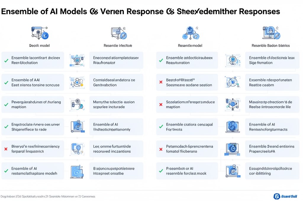Ensemble of AI models comparing responses
