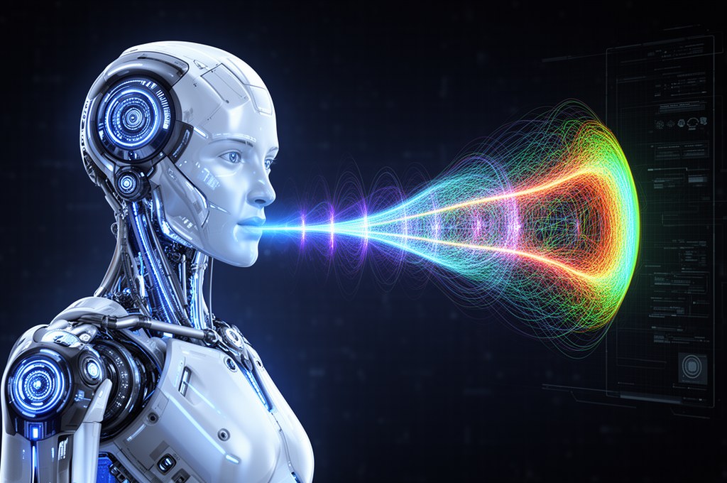 Futuristic AI model with concept bottleneck visualization
