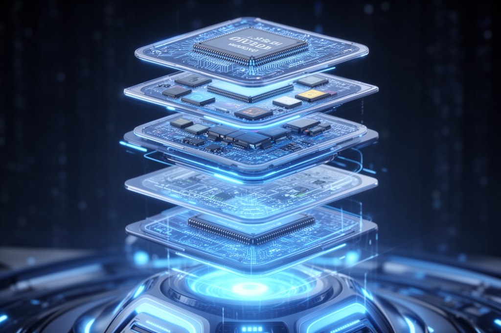 futuristic AI assistant with memory layers