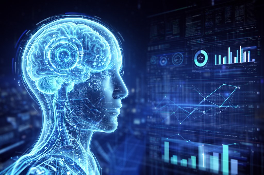futuristic AI data analysis concept