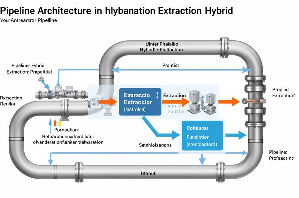 Pipeline architecture diagram showing hybrid extraction process