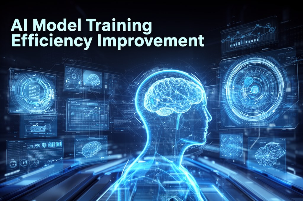 futuristic concept of AI model training efficiency improvement