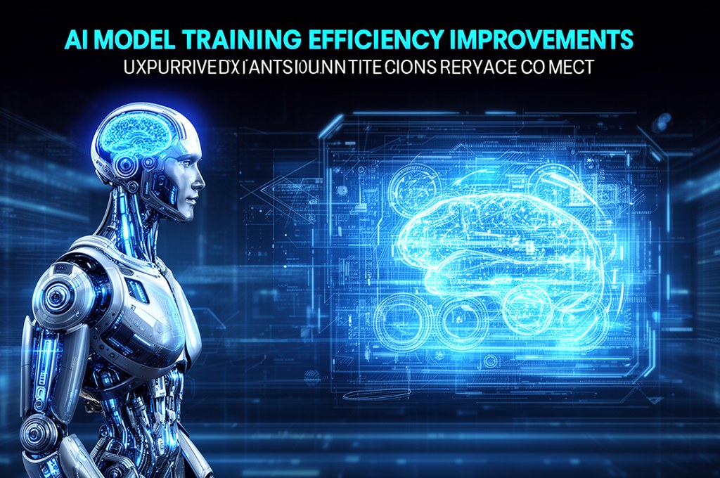 futuristic concept of AI model training efficiency improvement
