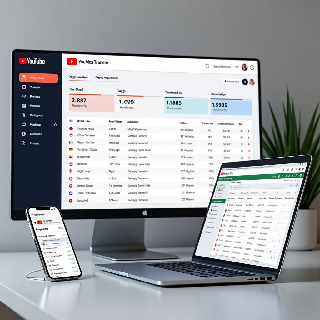 Премиум-сервис автоматического перевода метаданных YouTube на несколько языков с интеграцией Gemini AI и Google Sheets.